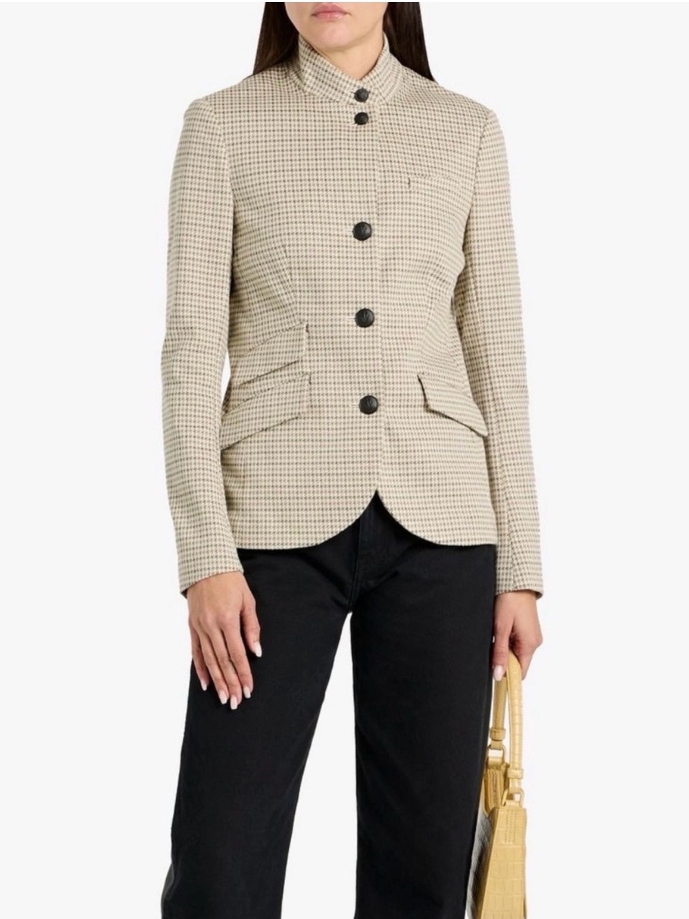 rag & bone NWT Slade Houndstooth High-Collar Blazer